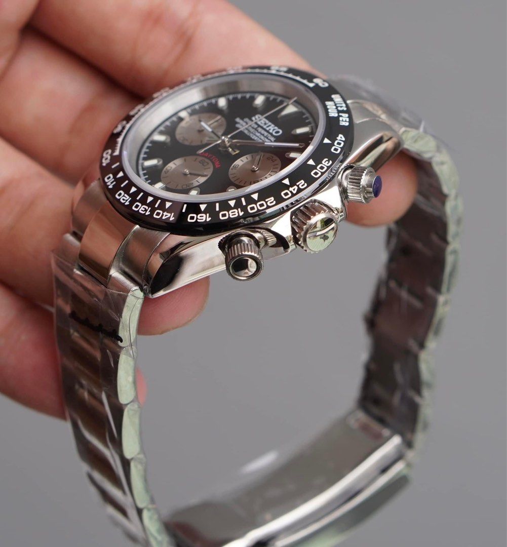 SeikMod Daytona Style VK63 “Black Triple Subdial” Chronograph