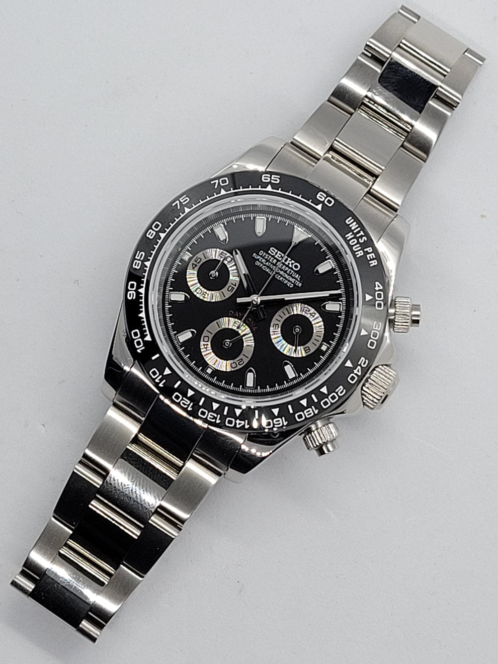 Seiko Daytona Homage Mod - Black Dial Chronograph NH35 Automatic