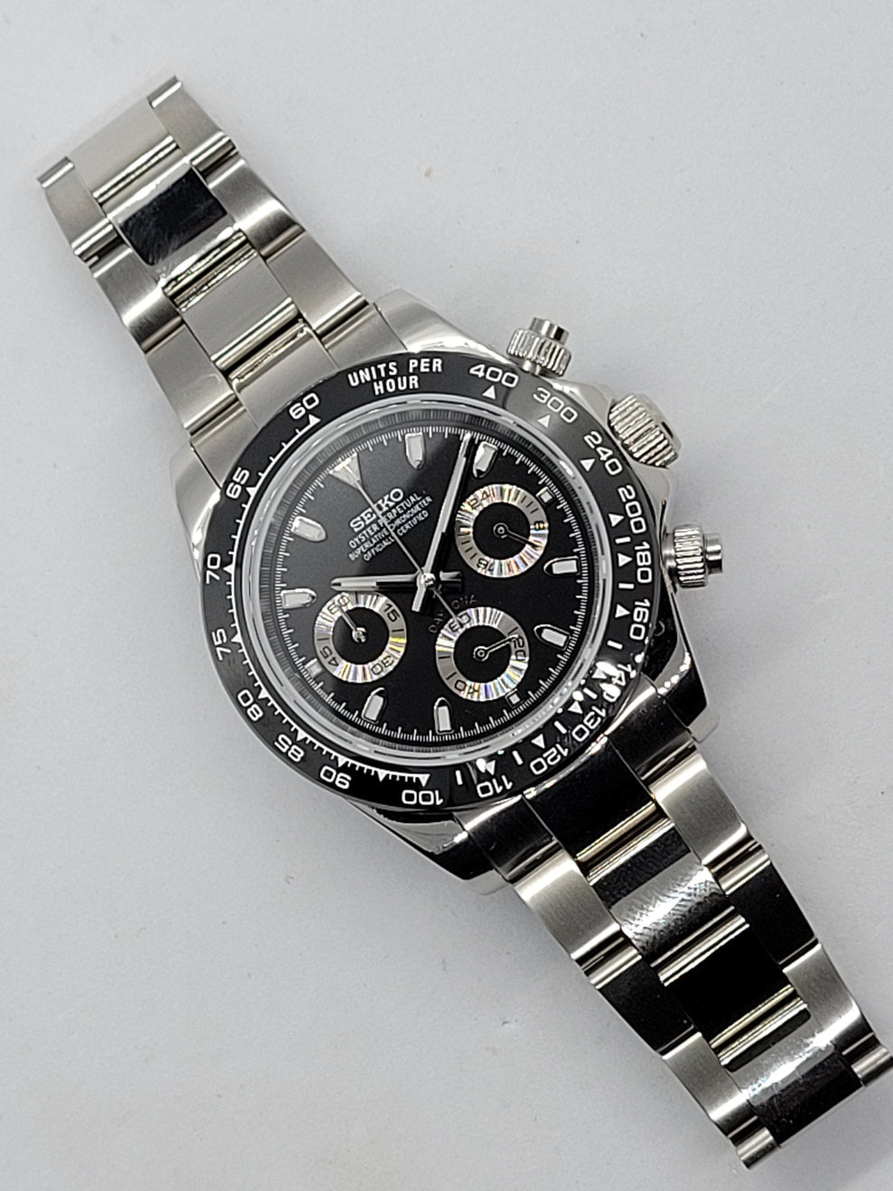 Seiko Daytona Homage Mod - Black Dial Chronograph NH35 Automatic