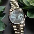 Seiko Mod Datejust Ice Blue Arabic Dial NH35 on Stainless Steel Oyster Bracelet