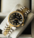 Seiko Mod Datejust – Two‑Tone Black Diamond Jubilee Automatic
