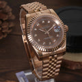 Seiko Mod Datejust – Rose Gold “Chocolate Diamond” Jubilee Automatic